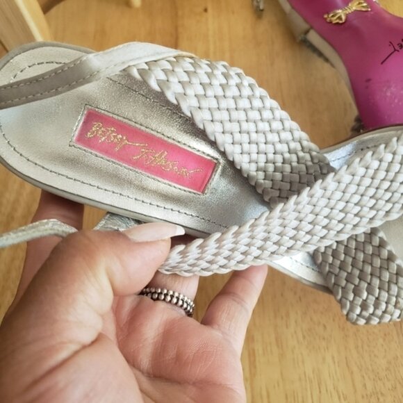 Betsy Johnson sandle leather bottom size 8 - Picture 2 of 7